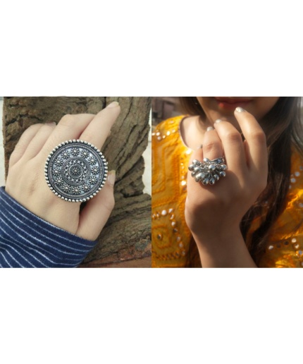 Artificial Silver Ring Combo for women | Save 33% - Rajasthan Living