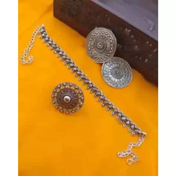 Brass Jewel Set (Black) | Save 33% - Rajasthan Living 5
