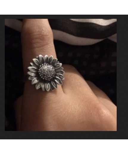 Sunflower Ring, Sterling Silver ring | Save 33% - Rajasthan Living 5