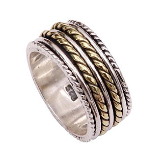 Spinner Ring, Wide Band Ring, Fidget Ring, Meditation Ring | Save 33% - Rajasthan Living 5