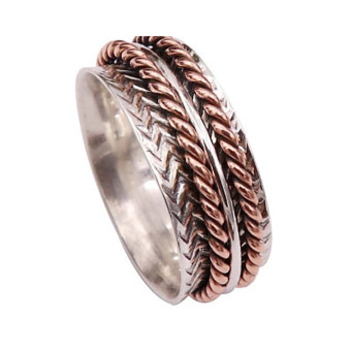 Meditation Ring, Handmade Jewellery, Anxiety ring Spinner | Save 33% - Rajasthan Living 5