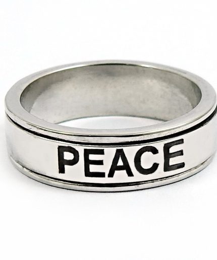 Peace Spinner Ring, Engraved Ring | Save 33% - Rajasthan Living