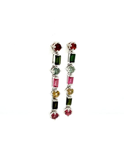 Multi Tourmaline Earrings in 925 Sterling Silver | Save 33% - Rajasthan Living 3