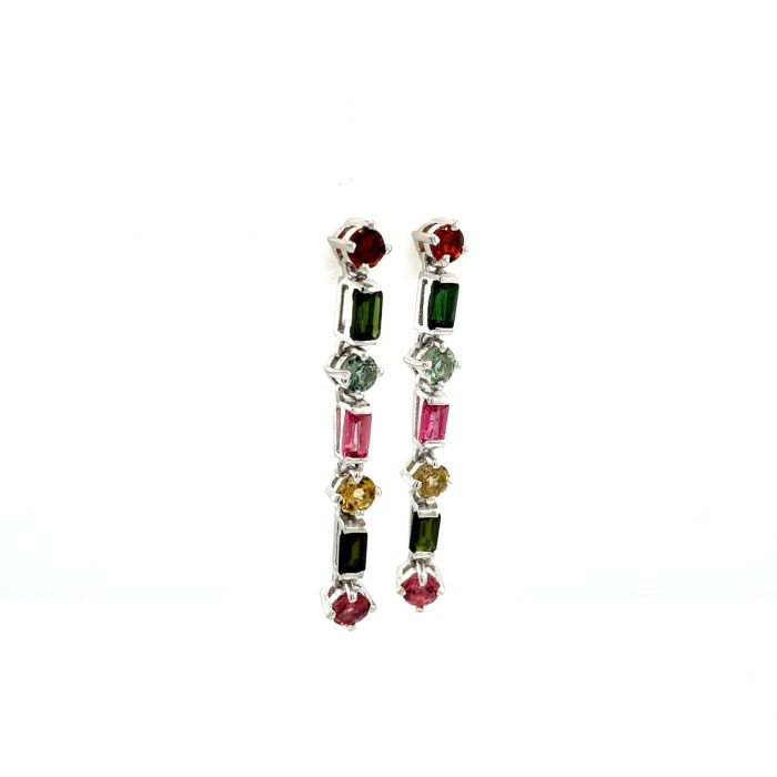 Multi Tourmaline Earrings in 925 Sterling Silver | Save 33% - Rajasthan Living 6