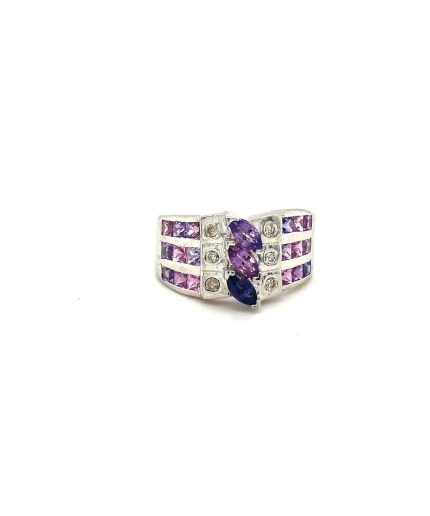 Purple Sapphire Ring in 925 Sterling Silver | Save 33% - Rajasthan Living