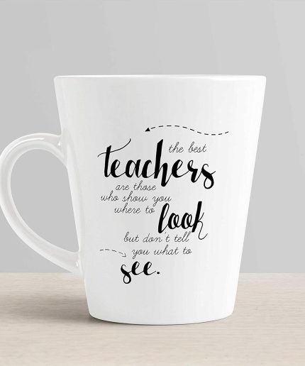 Aj Prints Teacher Quote Ceramic Conical Coffee Mug-350ml-White-Tea/Milk Cup | Save 33% - Rajasthan Living 3