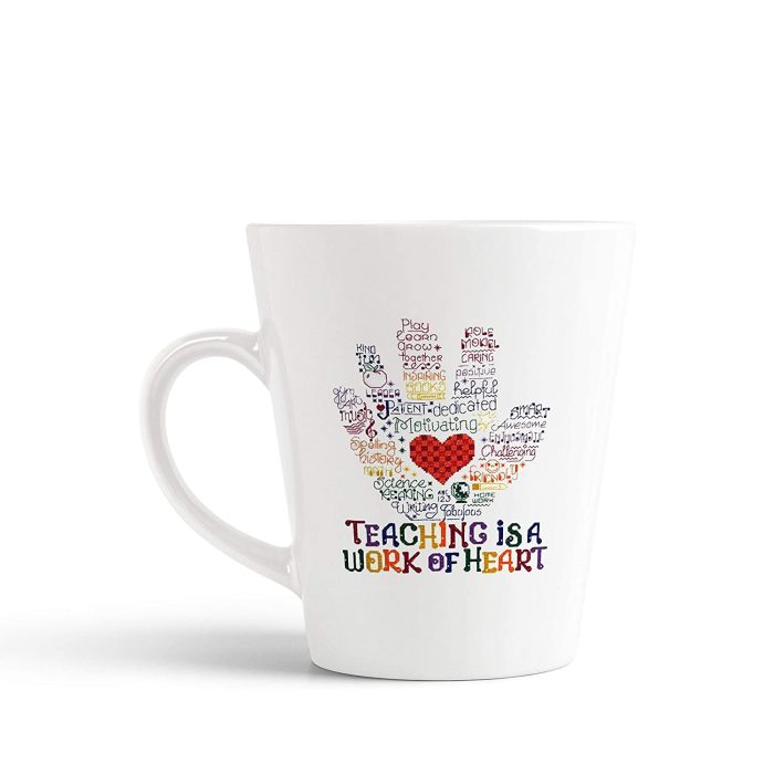 Aj Prints Teaching is A Work of Heart Printed Conical Coffee Mug- 12Oz Tea Cup Gift for Teacher | Save 33% - Rajasthan Living 5