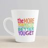Aj Prints The More You Practice, The Better You Get Motivational Conical Cup Latte Coffee Mug 12 oz | Save 33% - Rajasthan Living 11