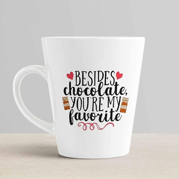 Aj Prints Besides Chocolate You’re My Favorite Conical Mug-Funny Mug- 12Oz Ceramic White Coffee Mug, Gift for Chocolate Lover | Save 33% - Rajasthan Living 6