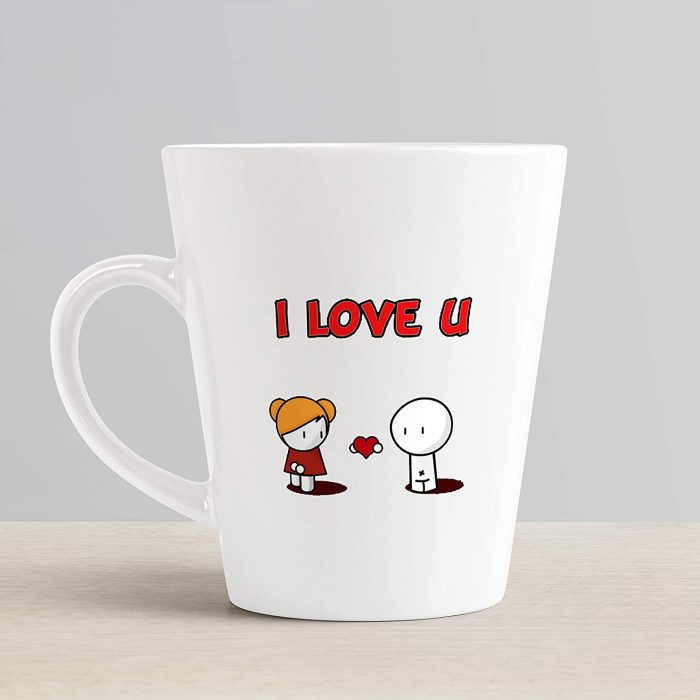 Aj Prints Love Quotes Conical Coffee Mug- I Love U Cute Love Cartoon Printed Mug- Gift for Couple | Save 33% - Rajasthan Living 6