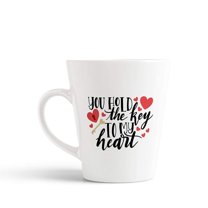 Aj Prints You Hold The Key to My Heart Printed Conical Coffee Mug- 12Oz Coffee Mug Gift for Him/Her | Save 33% - Rajasthan Living 5