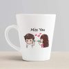 Aj Prints Miss You Quote Printed Conical Coffee Mug- Cute Couple Printed Mug, White 12Oz for Loved One’s | Save 33% - Rajasthan Living 10