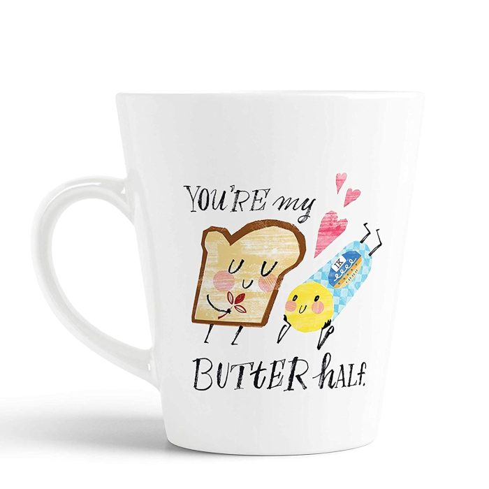 Aj Prints You’re My Butter Half Cute Funny Printed Conical Coffee Mug-12Oz Tea Cup-Gift for Friends and Girlfriend | Save 33% - Rajasthan Living 5