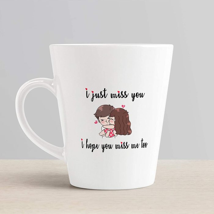 Aj Prints I just Miss You I Hope You Miss me to Printed Conical Coffee Mug- Love Quote Coffee Mug, White | Save 33% - Rajasthan Living 6