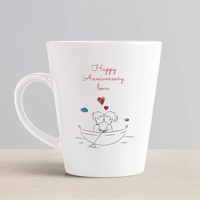 Aj Prints Cute Couple Printed Anniversary Conical Coffee Mug-350ml Milk Mug,White Tea Cup | Save 33% - Rajasthan Living 6