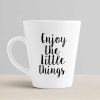 Aj Prints Inspiration Quotes Conical Coffee Mug-Enjoy The Little Things Printed Ceramic Coffee Mug- 12Oz- White | Save 33% - Rajasthan Living 10
