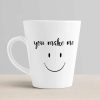 Aj Prints Happiness Quote Conical Latte Mug-You Make me Smile Printed Coffee Mug-12Oz Milk Mug for His and Her | Save 33% - Rajasthan Living 10