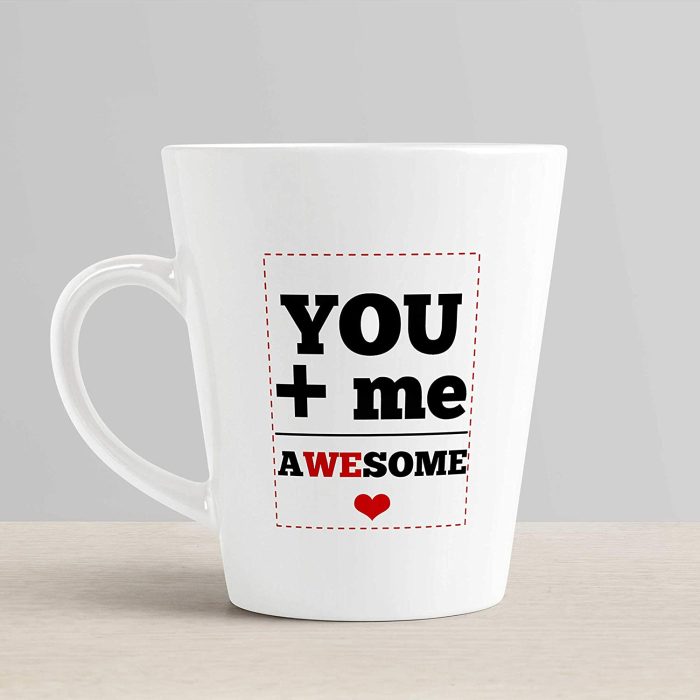 Aj Prints Inspirational Quote,You Me Awesome Printed Conical Latte Coffee Mug, 12Oz White Ceramic Mug – Gift for Friends and Family | Save 33% - Rajasthan Living 6