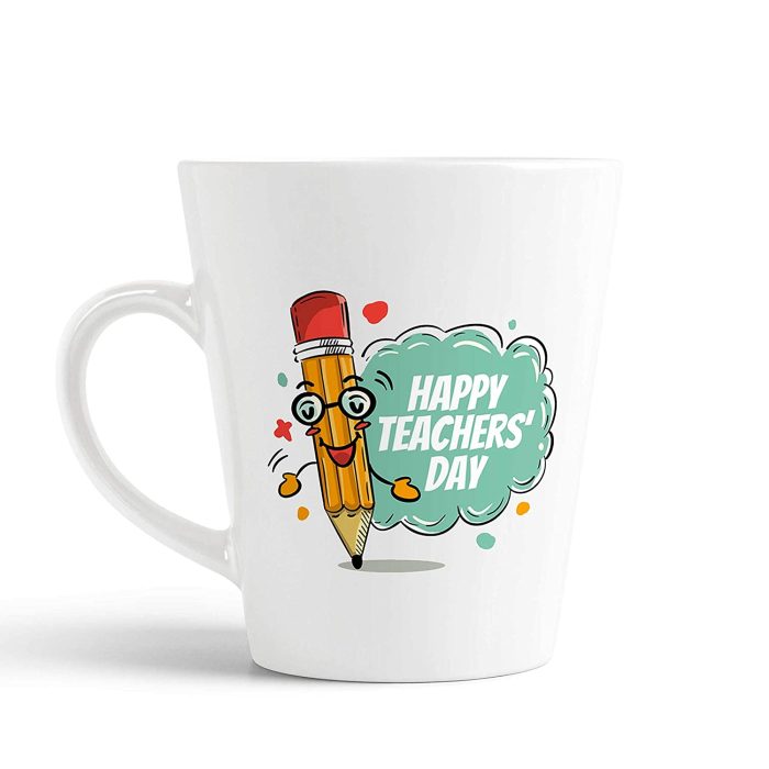 Aj Prints Happy Teachers Day Conical Coffee Mug/Milk Mug-350ml-White | Save 33% - Rajasthan Living 5