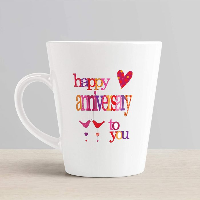 Aj Prints Happy Anniversary to You Cute Printed Conical Coffee Mug-350ml Milk Mug for Husband, Wife | Save 33% - Rajasthan Living 6