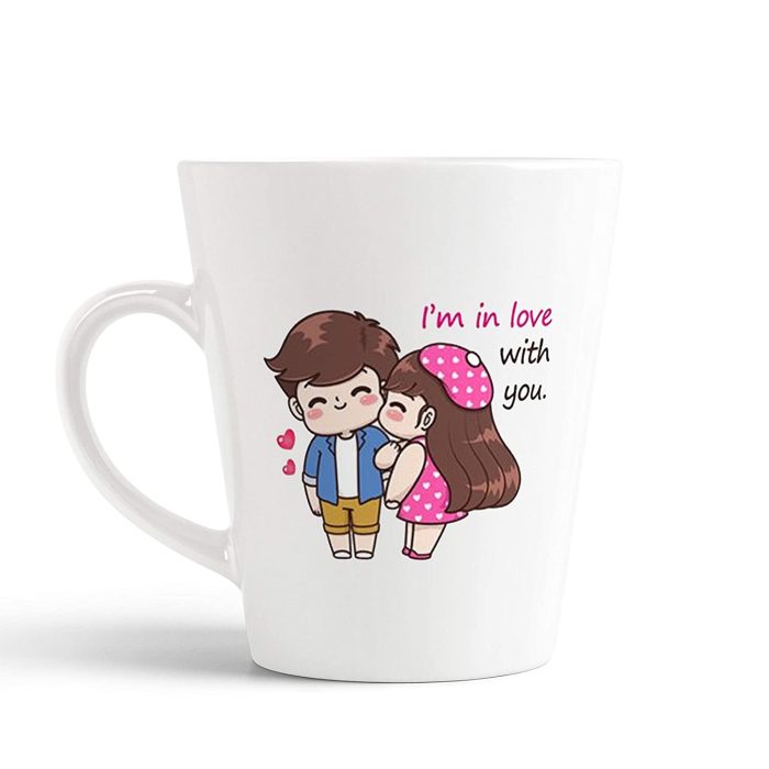 Aj Prints I’m in Love with You Cute Couple Printed Conical Coffee Mug Gift for Couple, Wife, Husband, Boyfriend- White | Save 33% - Rajasthan Living 5