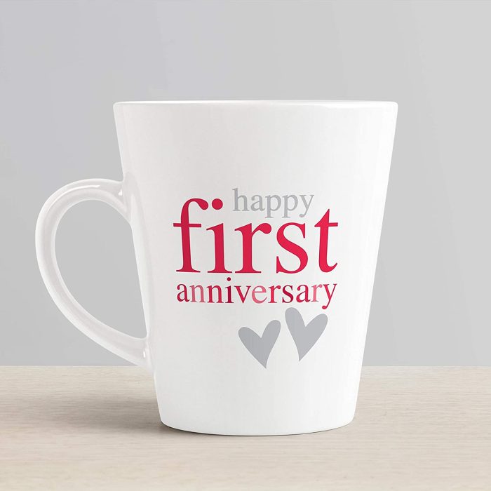 Aj Prints Anniversary Quotes Conical Coffee Mug-White Tea Cup Gift for First Anniversary Day | Save 33% - Rajasthan Living 6