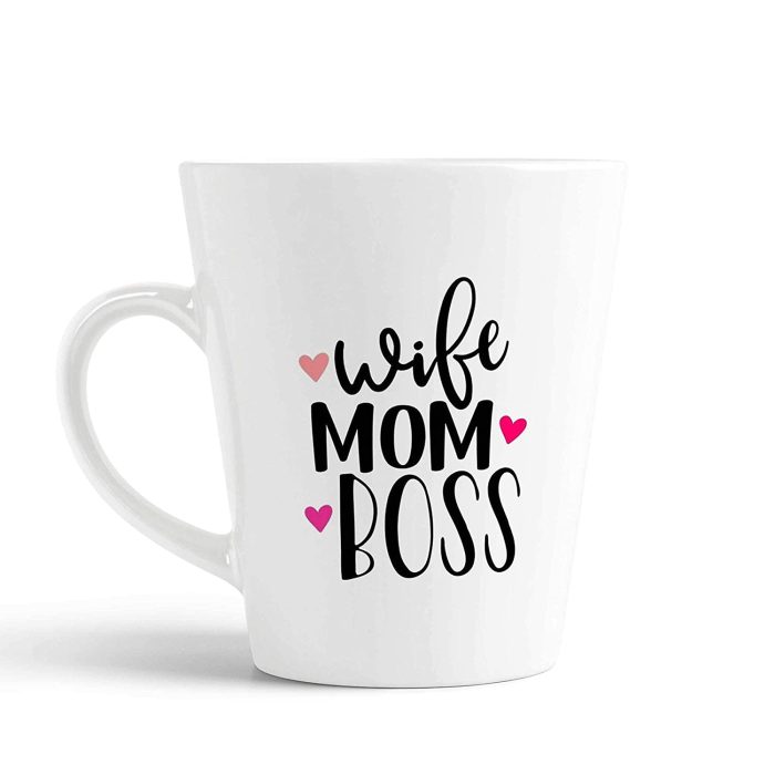 Aj Prints Funny Wife, Mom, Boss Printed Coffee Latte Mug Tea Cup Gift for Mom 12oz | Save 33% - Rajasthan Living 5