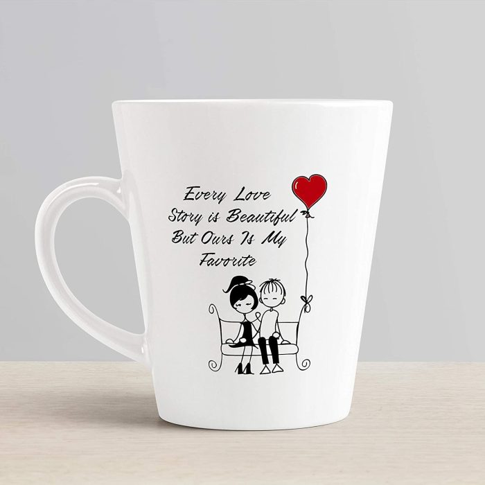 Aj Prints Every Love Story is Beautiful But Ours is My Favorite Printed Conical Coffee Mug- Love Quote Mug Gift for Girlfriend, Boyfriend | Save 33% - Rajasthan Living 6