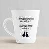 Aj Prints Love Quotes Conical Coffee Mug- I’m Happiest When with You.i Just Love Being with You Printed Mug | Save 33% - Rajasthan Living 10