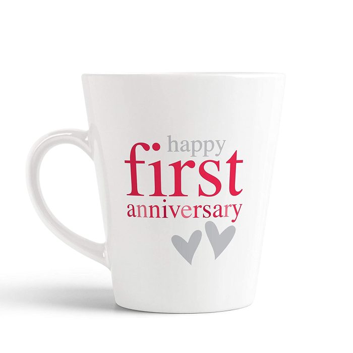 Aj Prints Anniversary Quotes Conical Coffee Mug-White Tea Cup Gift for First Anniversary Day | Save 33% - Rajasthan Living 5