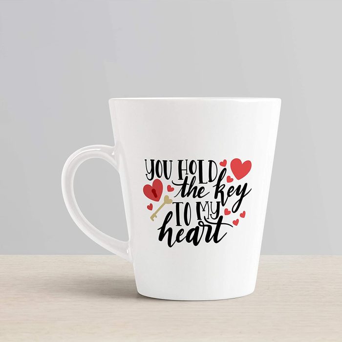 Aj Prints You Hold The Key to My Heart Printed Conical Coffee Mug- 12Oz Coffee Mug Gift for Him/Her | Save 33% - Rajasthan Living 6