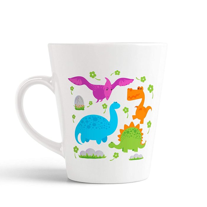 Aj Prints Funny Dinosour Printed Conical Coffee Mug- White Ceramic Coffee Mug- 12Oz Milk Mu | Save 33% - Rajasthan Living 5