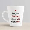 Aj Prints Yes, I’m Thinking About You Right Now Printed Conical Coffee Mug- 12Oz Coffee Mug | Save 33% - Rajasthan Living 10