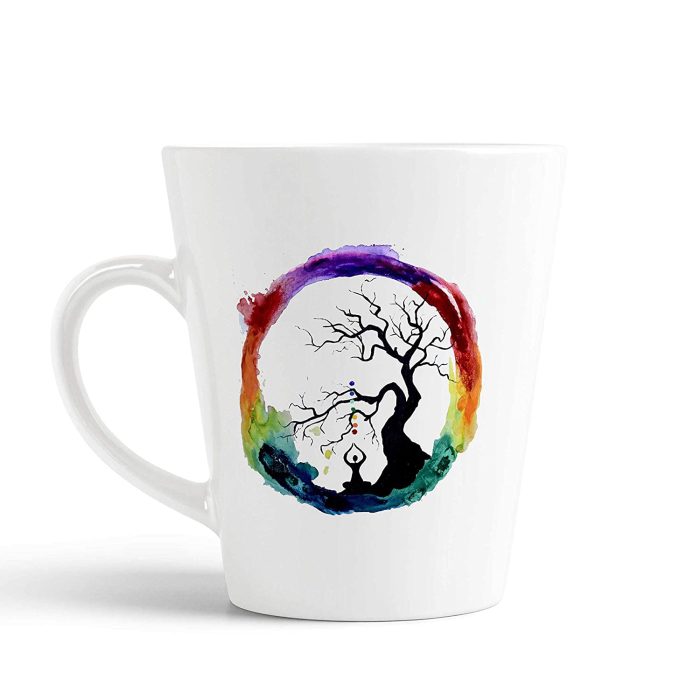 Aj Prints Yoga Conical Coffee Mug- Unique Coffee Mug Coffee Cup Tea Cup- 12Oz Gift for Him/Her | Save 33% - Rajasthan Living 5