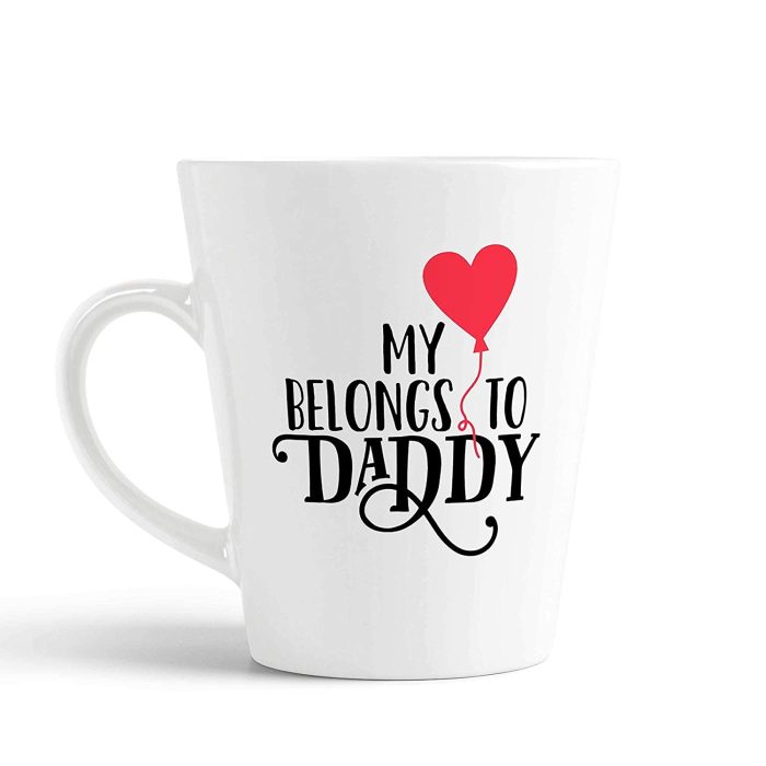 Aj Prints My Heart Belong to Daddy Cute Printed Conical Coffee Mug- Best Gift for Father’s Day 12Oz Mug | Save 33% - Rajasthan Living 5