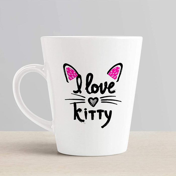 Aj Prints I Love Kitty Printed Conial Coffee Mug- Gift for Cat Lover- Coffee Mug for Milk, Tea | Save 33% - Rajasthan Living 6