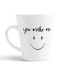 Aj Prints Happiness Quote Conical Latte Mug-You Make me Smile Printed Coffee Mug-12Oz Milk Mug for His and Her | Save 33% - Rajasthan Living 9