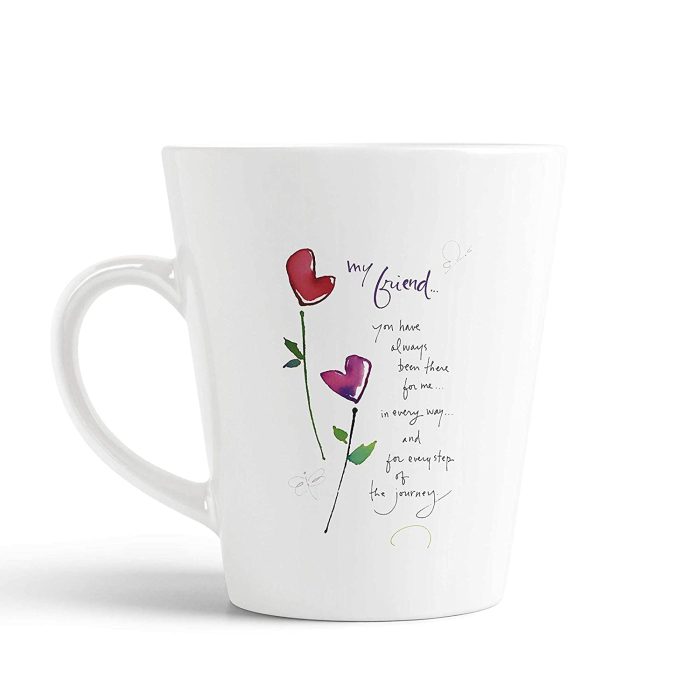 Aj Prints Inspirational Quote 12 oz Conical Coffee Mug- Best Friends Mug – Friend Gift Family, Wife, Sister | Save 33% - Rajasthan Living 5