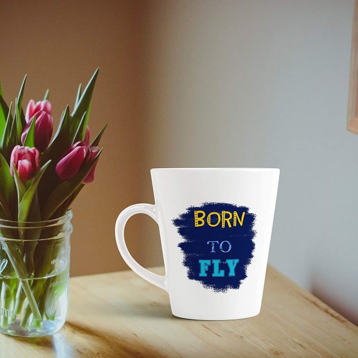 Aj Prints Born to Fly Printed Conical Coffee Mug- 12Oz Inspirational Quotes Coffee Mug- Gift for Mom, Wife, Sister | Save 33% - Rajasthan Living 7