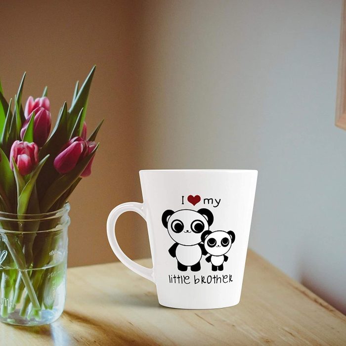 Aj Prints I Love My Little Brother (Cute Panda) Printed Conical Coffee Mug-The Best Gift for Brother-12Oz-Tea Cup | Save 33% - Rajasthan Living 7