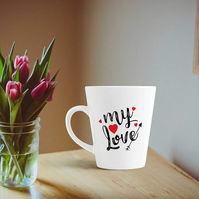 Aj Prints My Love Printed Conical Coffee Mug- White Coffee Mug Gift for Couple, Husband, Wife | Save 33% - Rajasthan Living 7