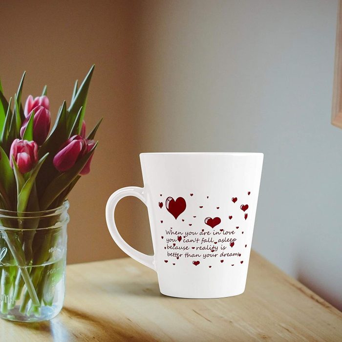 Aj Prints Valentine Special Printed Conical Coffee Mug- 350ml White Ceramic Mug- Gift for Him/Her | Save 33% - Rajasthan Living 7