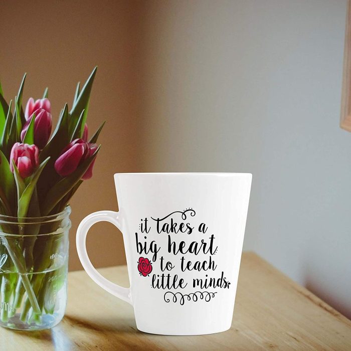 Aj Prints Teacher Gift Latte Mug – It Takes a Big Heart to Teach Little Minds – Quotes Printed Coffee Mug – 12oz | Save 33% - Rajasthan Living 6