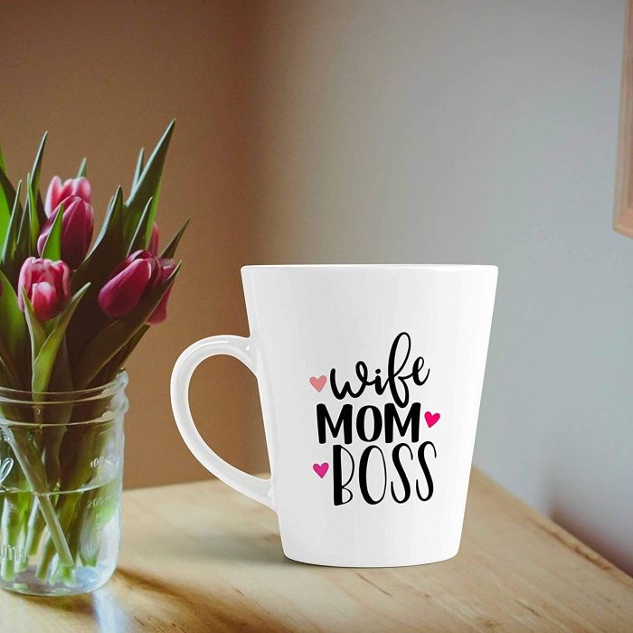 Aj Prints Funny Wife, Mom, Boss Printed Coffee Latte Mug Tea Cup Gift for Mom 12oz | Save 33% - Rajasthan Living 7