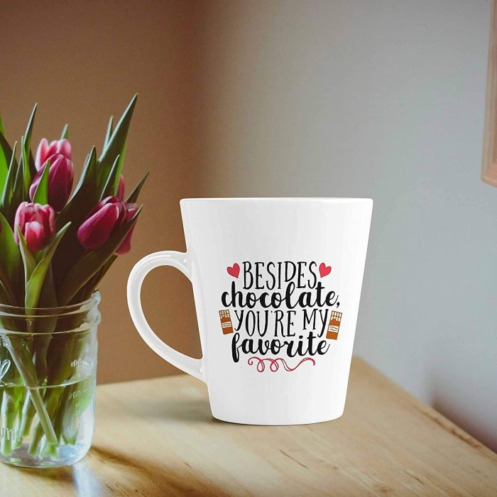 Aj Prints Besides Chocolate You’re My Favorite Conical Mug-Funny Mug- 12Oz Ceramic White Coffee Mug, Gift for Chocolate Lover | Save 33% - Rajasthan Living 7