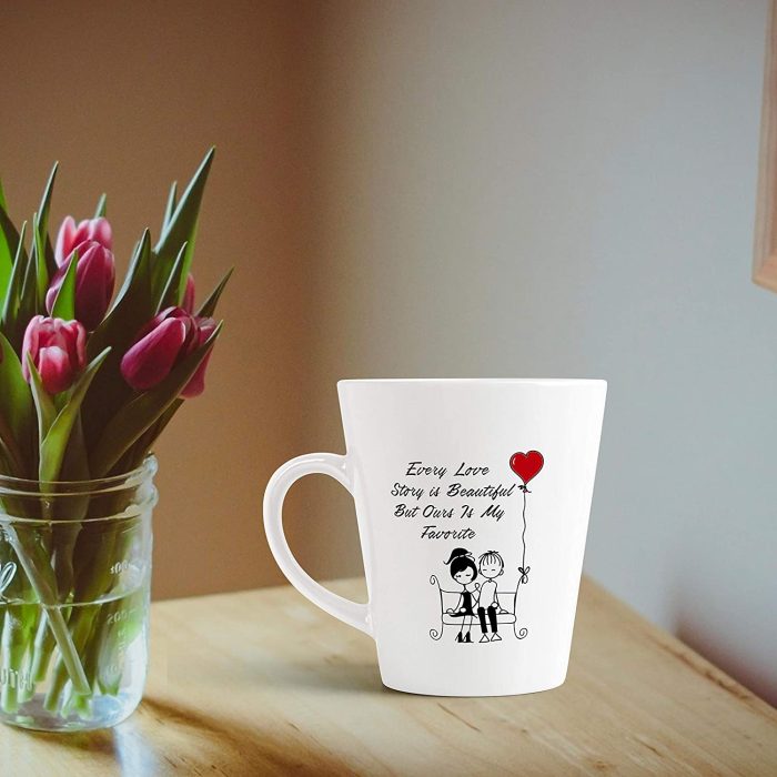 Aj Prints Every Love Story is Beautiful But Ours is My Favorite Printed Conical Coffee Mug- Love Quote Mug Gift for Girlfriend, Boyfriend | Save 33% - Rajasthan Living 7