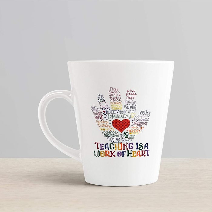 Aj Prints Teaching is A Work of Heart Printed Conical Coffee Mug- 12Oz Tea Cup Gift for Teacher | Save 33% - Rajasthan Living 6