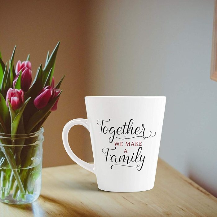 Aj Prints Together We Make A Family Printed Conical Coffee Mug- White 350ml Gift for Family | Save 33% - Rajasthan Living 7