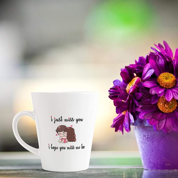 Aj Prints I just Miss You I Hope You Miss me to Printed Conical Coffee Mug- Love Quote Coffee Mug, White | Save 33% - Rajasthan Living 7