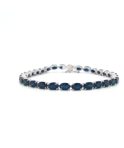 Sapphire Bracelet in 14K White Gold | Save 33% - Rajasthan Living